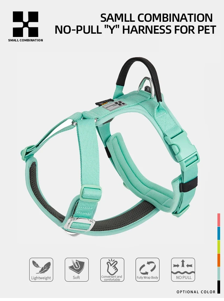 SMALL COMBINATION Pet Harness No Pull Nylon Reflective Dog Harness Adjustable Comfortable Control Walking Running Accessories