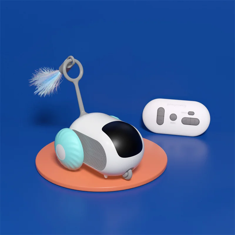Electric Cat Toys Remote Control Sports Car Teaser Stick Self-Help Boredom Reliever Indoor Cat Interactive Smart Cat Toys