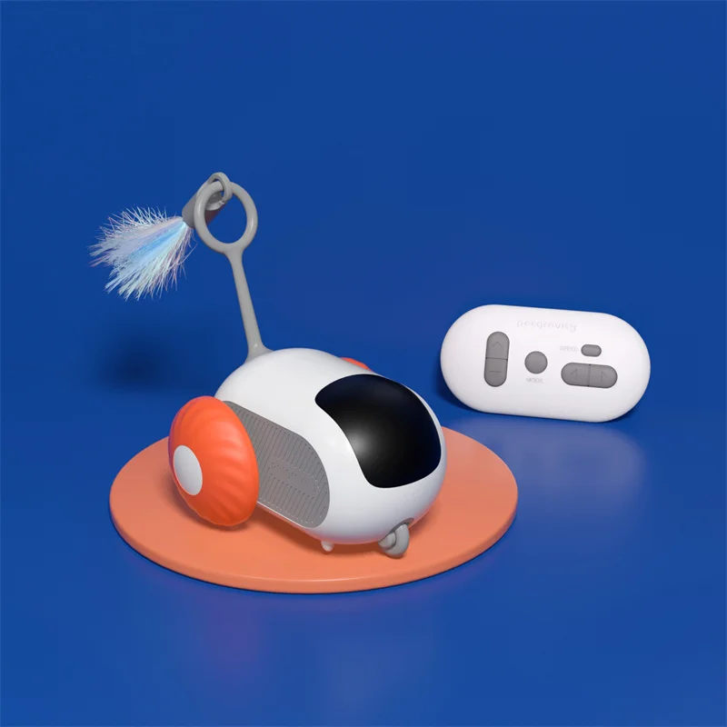 Electric Cat Toys Remote Control Sports Car Teaser Stick Self-Help Boredom Reliever Indoor Cat Interactive Smart Cat Toys