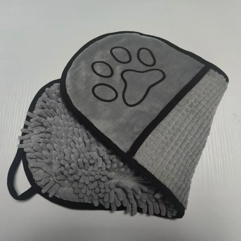 1Pcs Super Absorbent Pet Bath Towel Quick-drying Cat Towels Convenient Soft Bath Robe Dry Pet Cleaning Washcloth Dog Accessories