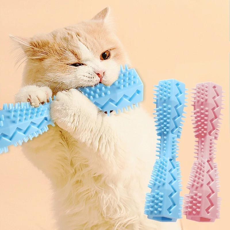 Dog Teething Toy Chew Stick Bite Resistant Fun Leak Proof Food Toy Pet Teether Cleaner Stick