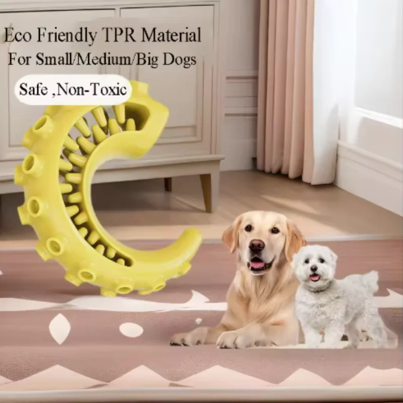 Dog Teething Toy Chew Stick Bite Resistant Fun Leak Proof Food Toy Pet Teether Cleaner Stick