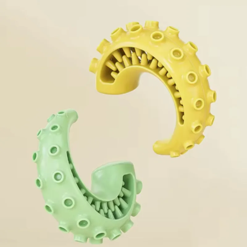 Dog Teething Toy Chew Stick Bite Resistant Fun Leak Proof Food Toy Pet Teether Cleaner Stick