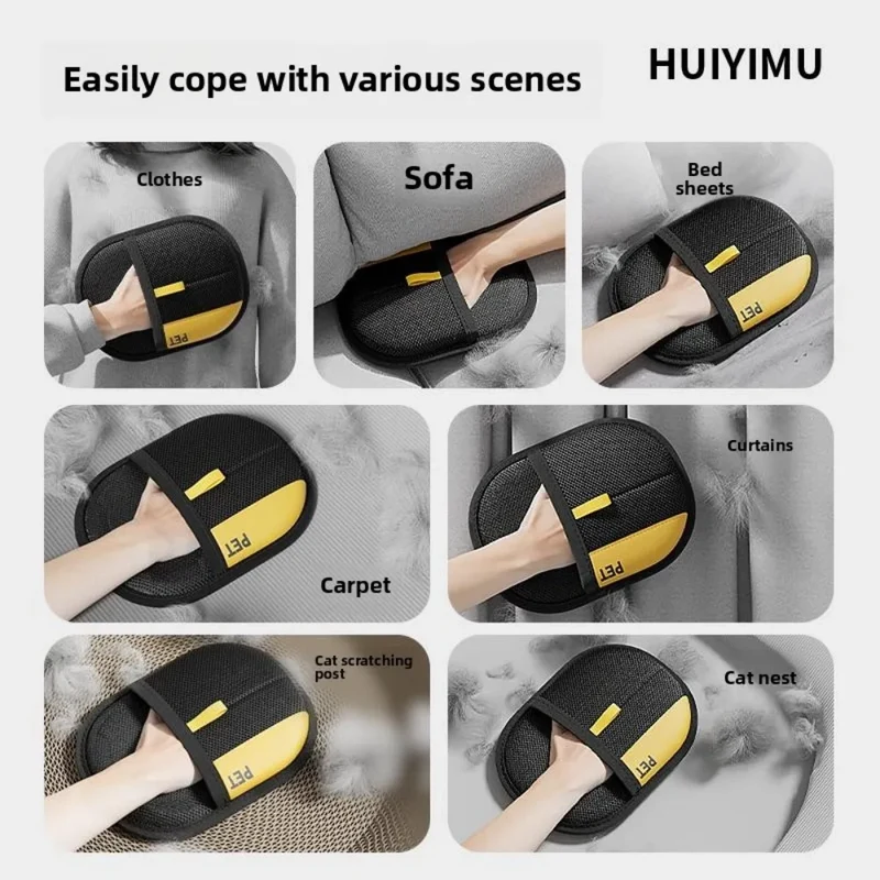 Pet Grooming Gloves Pet Hair Remover Brush Kitten Cleaning Glove Removing Dog Cat Hair From Sofa Carpet Clothes Pet Supplies