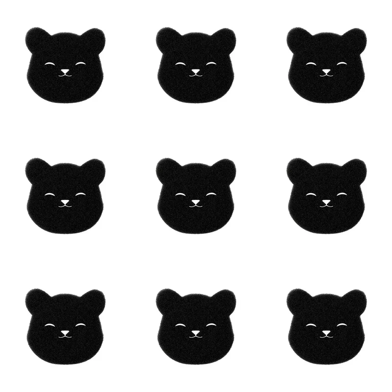 9PCS Pet Hair Remover Bear Shape Laundry Ball Washing Machine Lint Catcher Reusable Clothes Sofa Cat Dog Hair Cleaning Sponge