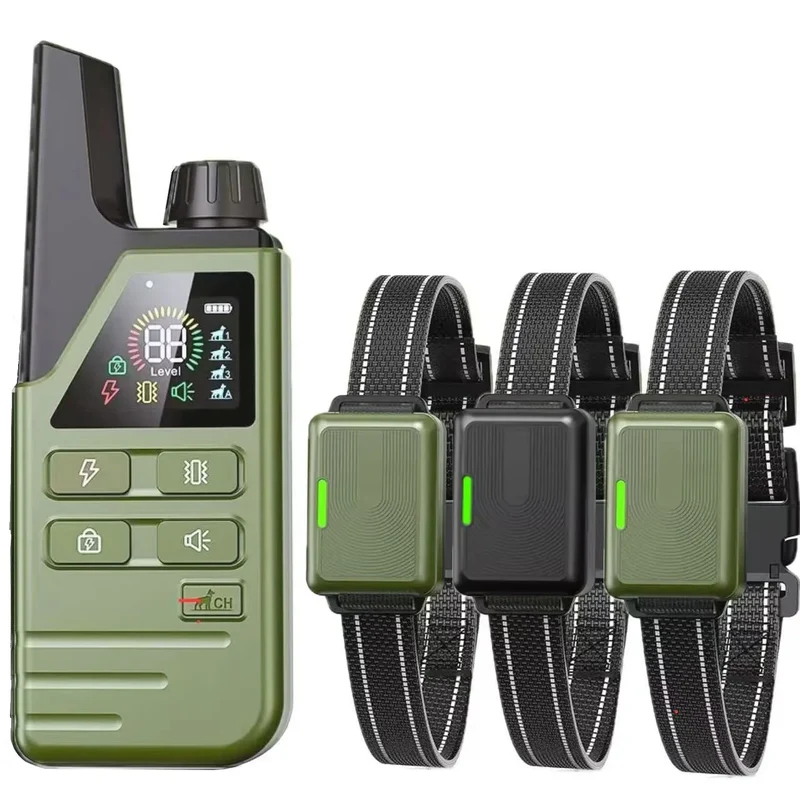 Electric Dog Training Collar 300M Remote Control Pet Puppy Dog Bark Stop Collar IPX7 Waterproof Rechargeable Anti Barking Device