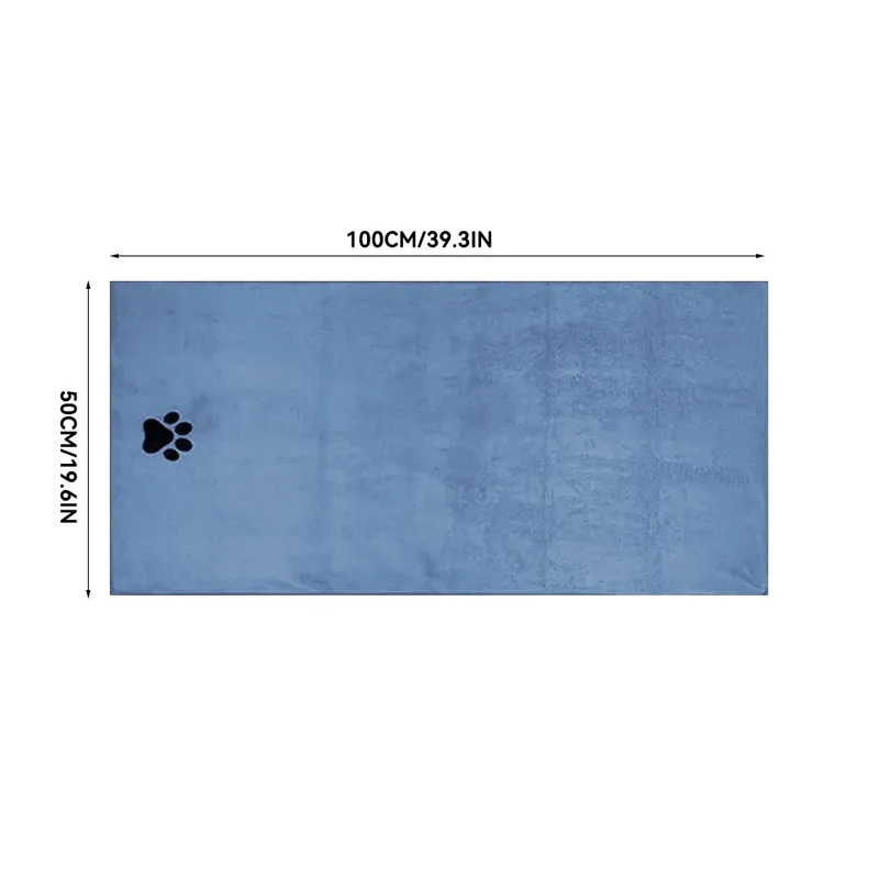 3 Size Options Microfiber Pet Bath Towel Embroidered Super Soft Absorbent Cat for Dogs Grooming Supplies