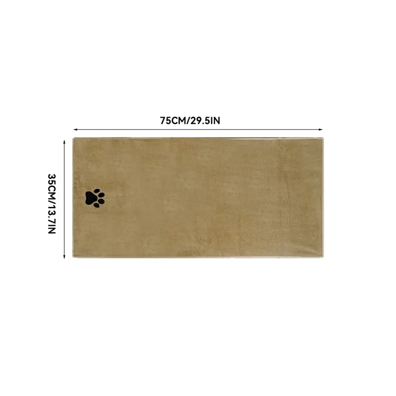 3 Size Options Microfiber Pet Bath Towel Embroidered Super Soft Absorbent Cat for Dogs Grooming Supplies