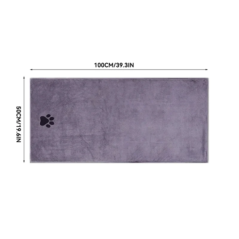 3 Size Options Microfiber Pet Bath Towel Embroidered Super Soft Absorbent Cat for Dogs Grooming Supplies