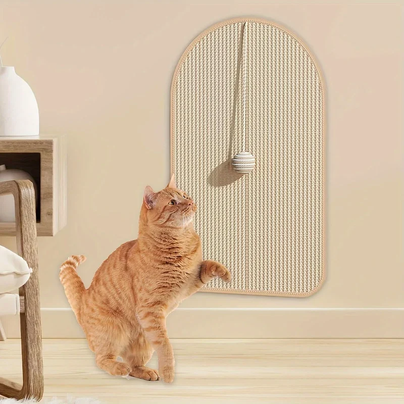 Durable Sisal Cat Scratch Pads, Cat Wall Pads, Sofa Claw Grinding Pads, Scratch Board Wall Stickers Cat Pet Toys Pet Accessories