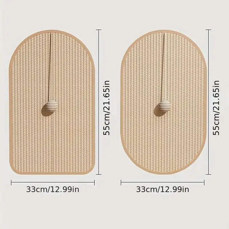 Durable Sisal Cat Scratch Pads, Cat Wall Pads, Sofa Claw Grinding Pads, Scratch Board Wall Stickers Cat Pet Toys Pet Accessories