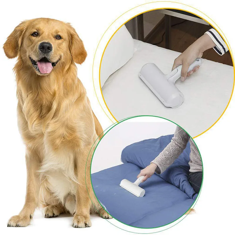 Pet Hair Remover Roller Removing Dog Cat Self Cleaning Lint Pet Hair Remover Pet Hair Remov Cleaning One Hand Operate