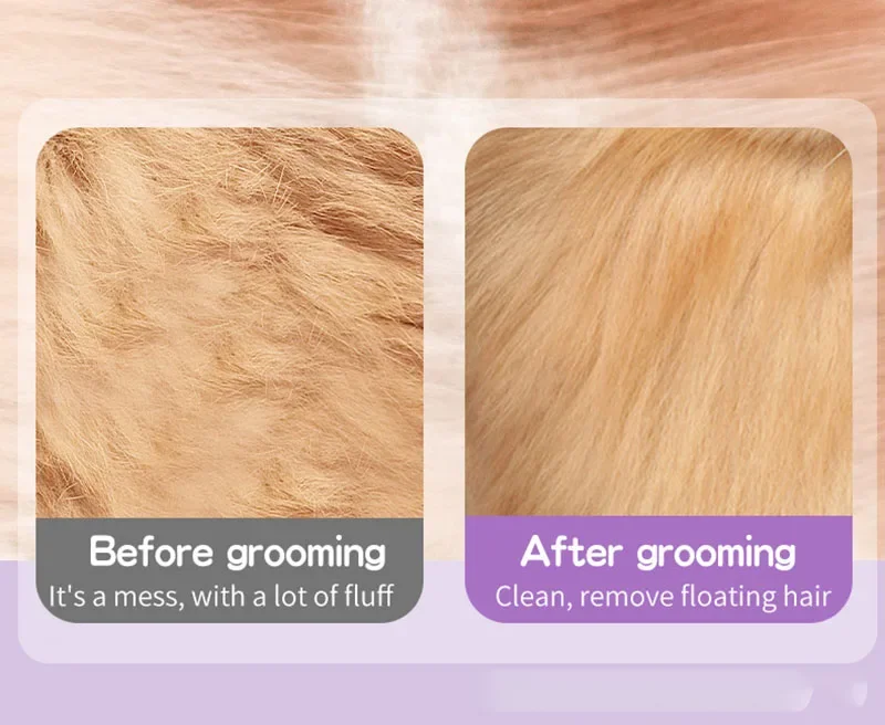 Steamed dog brush with essential oil Electric Spray Cat Hair Brush 3 in1 Dog Steamer Brush for Massage Pet Grooming Removing
