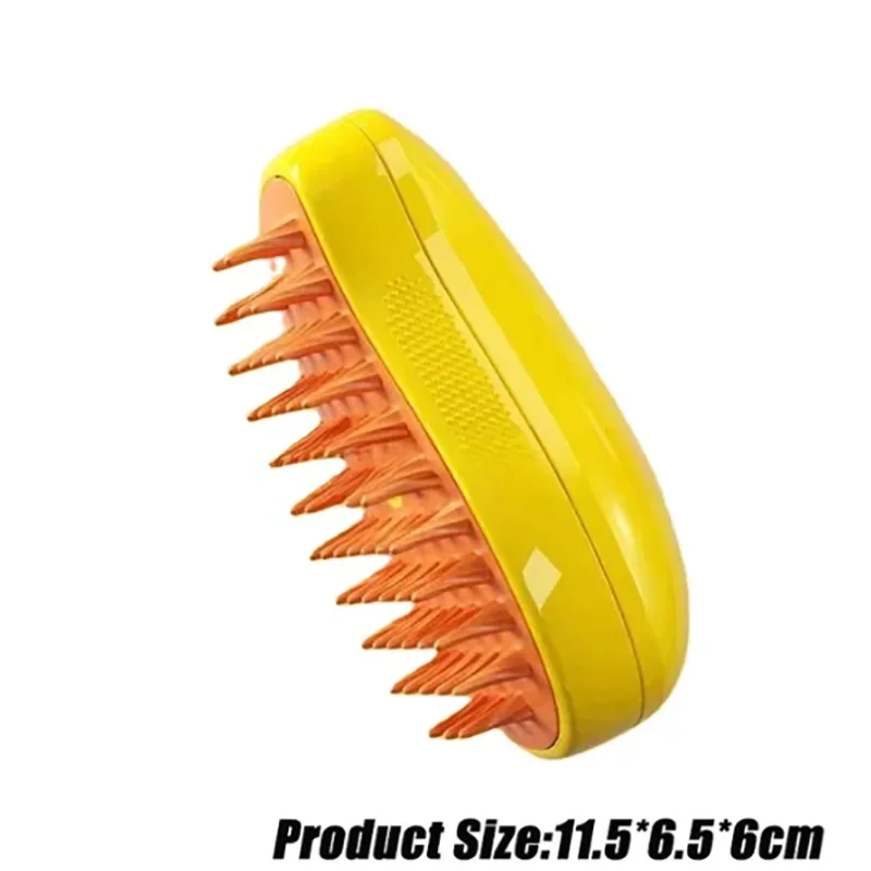 Steamed dog brush with essential oil Electric Spray Cat Hair Brush 3 in1 Dog Steamer Brush for Massage Pet Grooming Removing