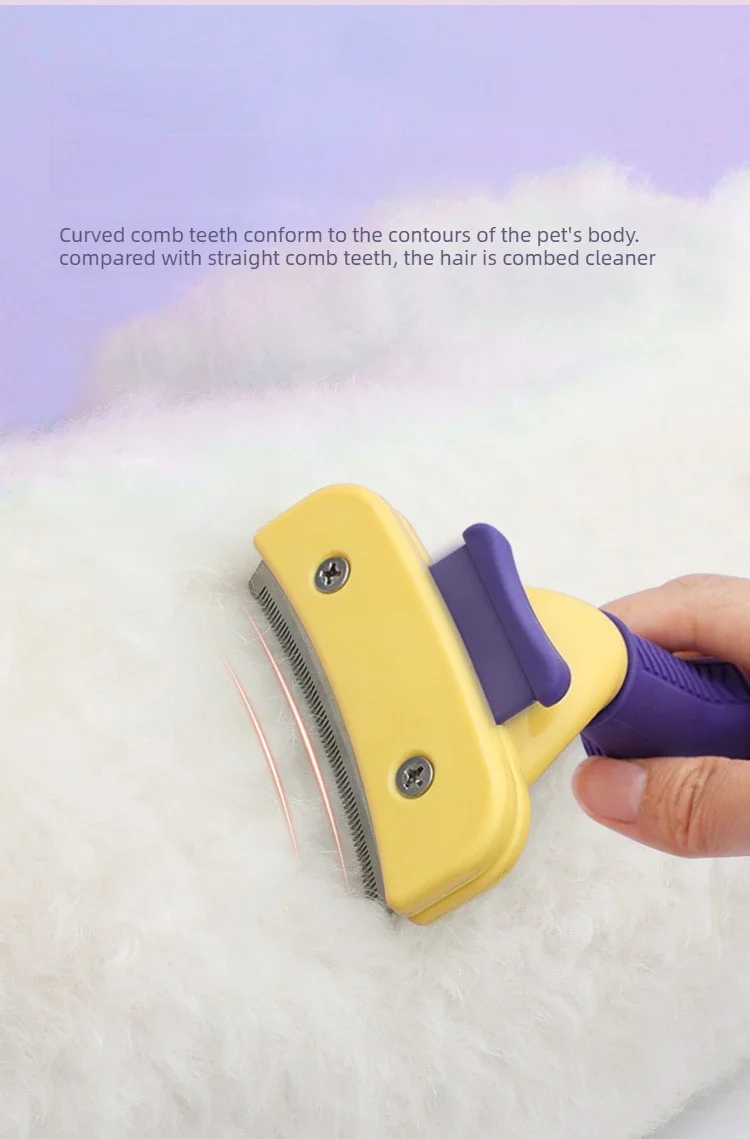 Pet Brush, Grooming Tool, Deshedding Comb, Teddy and Golden Retriever Hair Removal Brush, Pet Cleaning Supplies, Dog Brush