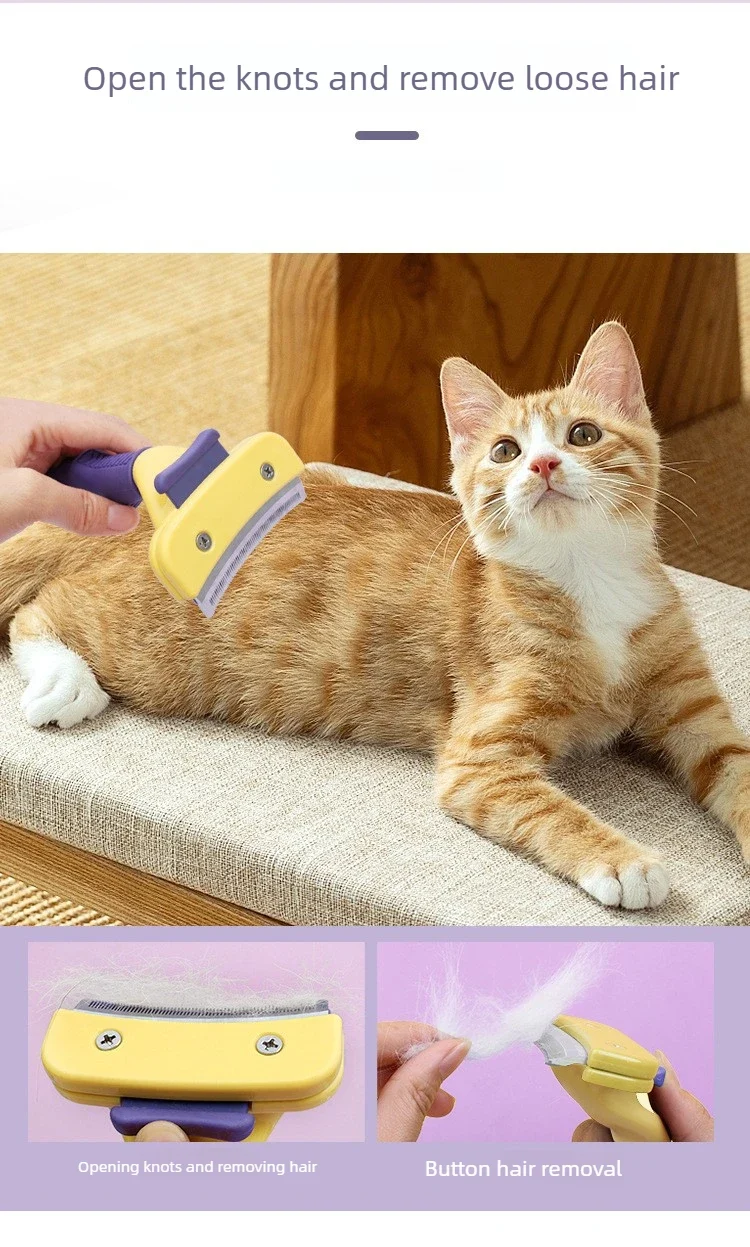 Pet Brush, Grooming Tool, Deshedding Comb, Teddy and Golden Retriever Hair Removal Brush, Pet Cleaning Supplies, Dog Brush