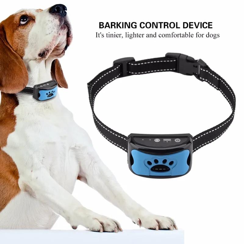 Pet Dog Anti Barking Device USB Electric Ultrasonic Dogs Training Collar Dog Stop Barking Vibration Anti Bark Collar Dropship