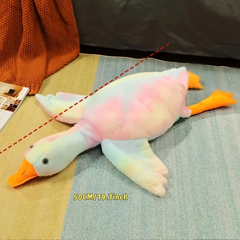 50cm Soft Colorful Duck Plush Toy for Cats Dogs Relax Pet Companion Anxiety-Relieving Dog Buddy Energy Release Gift for Pets