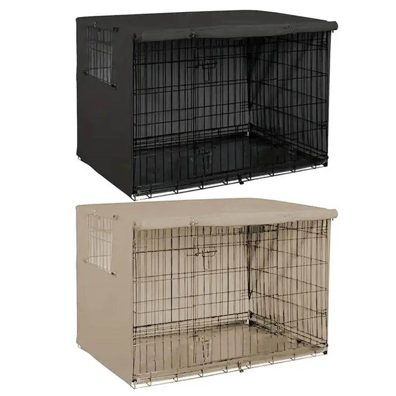 Pet Cage Cover Oxford Pet Crate Cover Pet Crate Cover Windproof Dog Kennel Cover Waterproof Dog Cat Cage Cover For Indoor