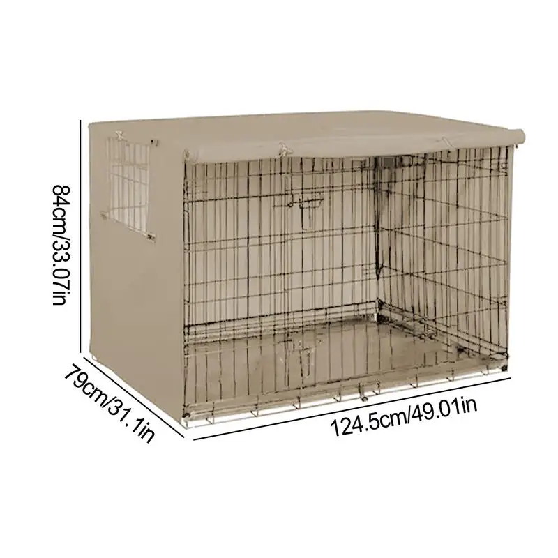 Pet Cage Cover Oxford Pet Crate Cover Pet Crate Cover Windproof Dog Kennel Cover Waterproof Dog Cat Cage Cover For Indoor