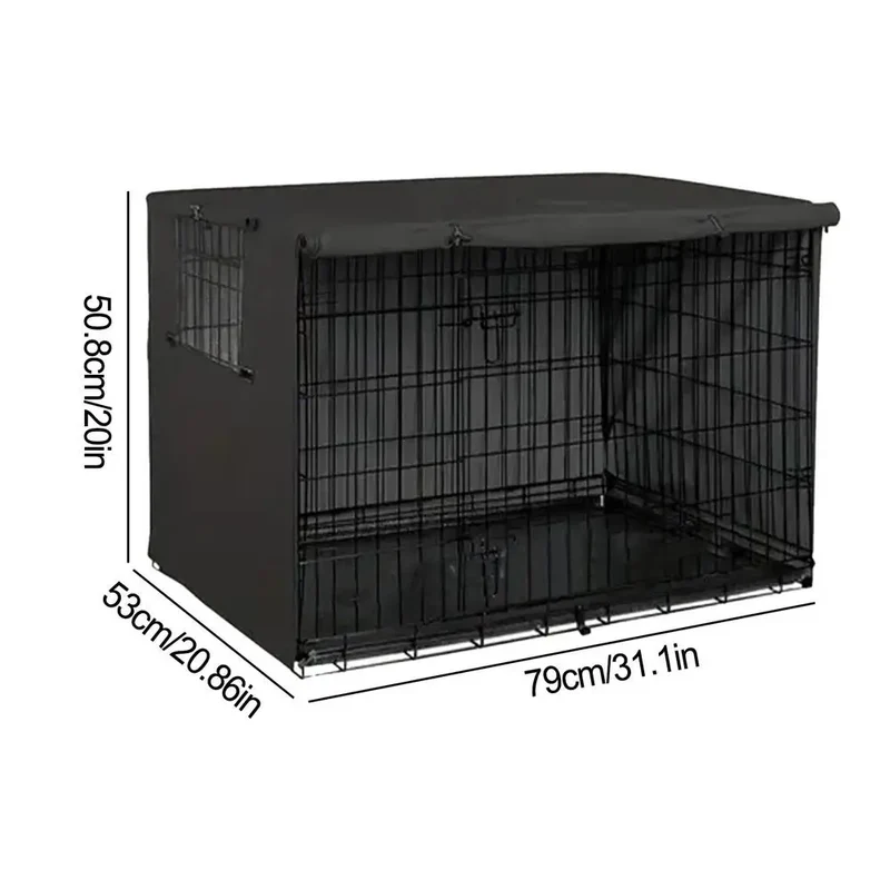 Pet Cage Cover Oxford Pet Crate Cover Pet Crate Cover Windproof Dog Kennel Cover Waterproof Dog Cat Cage Cover For Indoor
