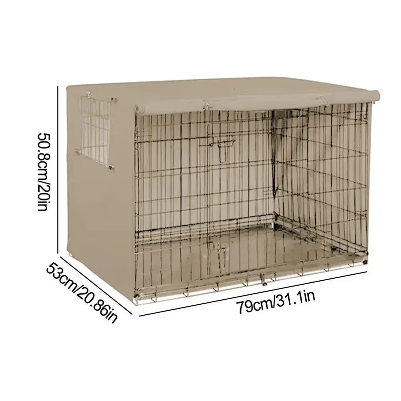 Pet Cage Cover Oxford Pet Crate Cover Pet Crate Cover Windproof Dog Kennel Cover Waterproof Dog Cat Cage Cover For Indoor