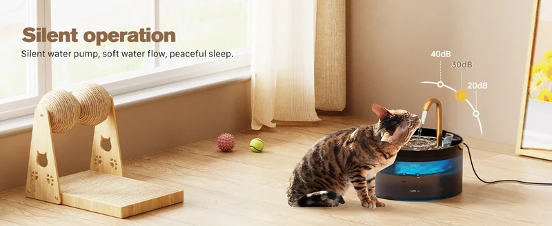 Pet Water Fountain Auto Filter Set Automatic Sensing Cat Drinker 2.1L Recirculate Filtring Drinking for Cat Dog Water Dispenser