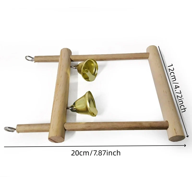 1/8PCS Set Combination Parrot Bird Toys Wood Articles Bite Pet Bird Toys For Parrot Training Bird Toy Swing Ball Bell Standing