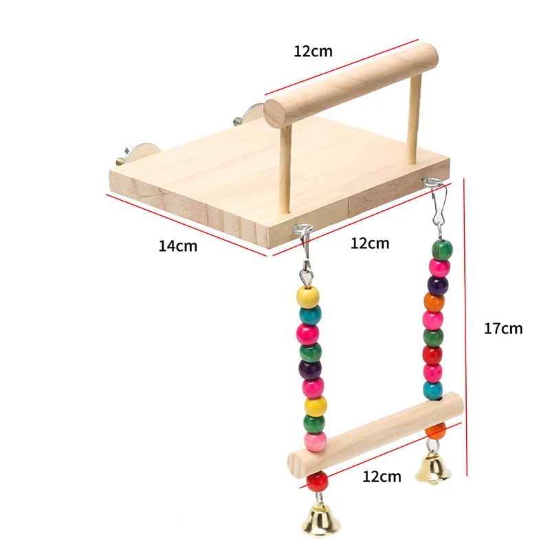 1/8PCS Set Combination Parrot Bird Toys Wood Articles Bite Pet Bird Toys For Parrot Training Bird Toy Swing Ball Bell Standing