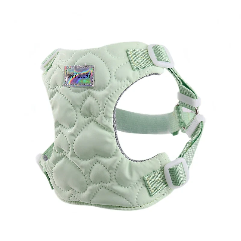 Dog Harness for Small Medium Dogs Cute Heart Pattern Adjustable Nylon Lined Puppy Vest Harness French Bulldog Pet Accessories
