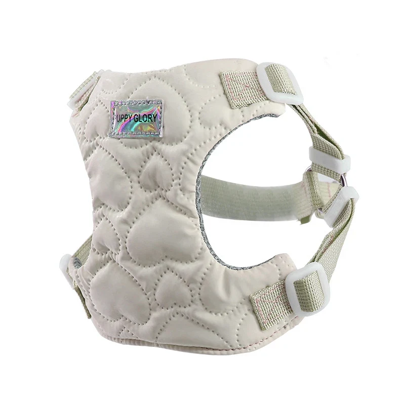 Dog Harness for Small Medium Dogs Cute Heart Pattern Adjustable Nylon Lined Puppy Vest Harness French Bulldog Pet Accessories
