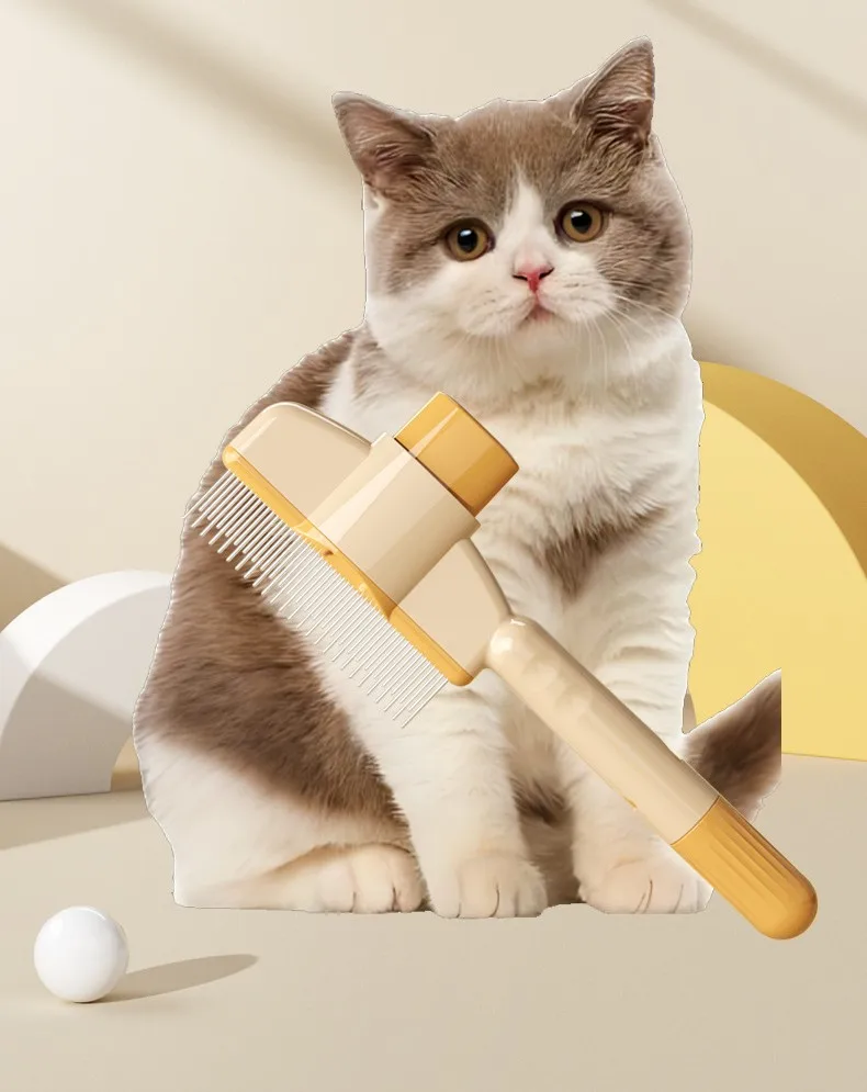 Dog Comb Pet Hair Remover One Button Dogs Brush Self-cleaning Cat Brush Massage Combs for Dog Grooming Brushes for Pet Products