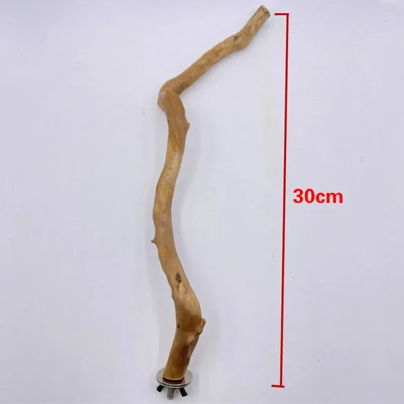 1Pc Pet Standing Stick Wild Grape Wood Pole Parrot Cockatiel Parakeet Station Board Bite Claw Grinding Toy Bird Cage Accessories