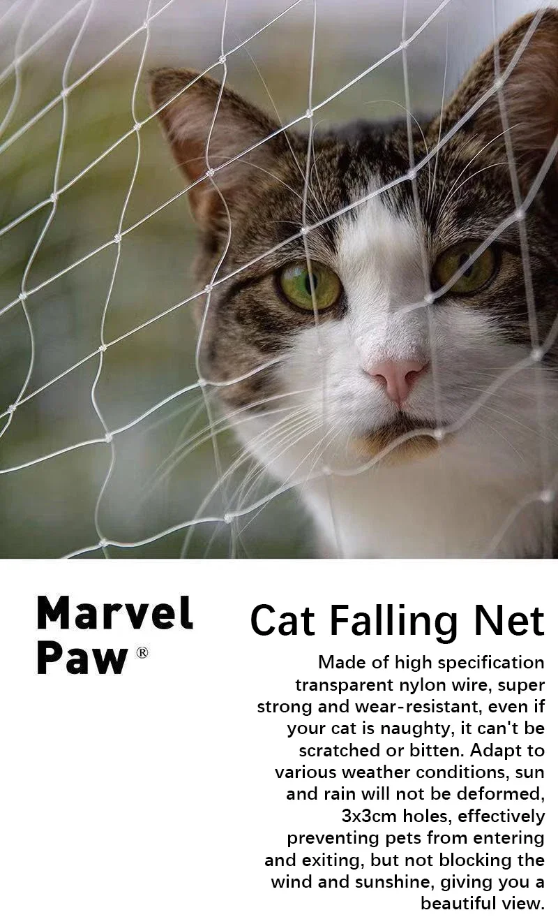 New Pet Protective Cover Cat Dog Net Plastic Nylon Steel Wire Grid Garden Balcony Safety Fall Prevention Netting Pet Products