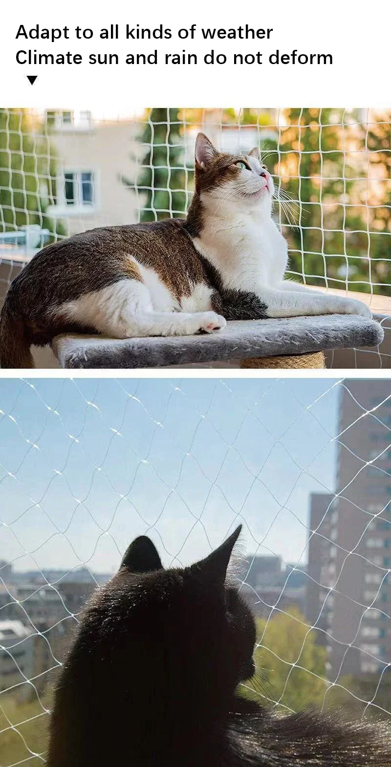 New Pet Protective Cover Cat Dog Net Plastic Nylon Steel Wire Grid Garden Balcony Safety Fall Prevention Netting Pet Products