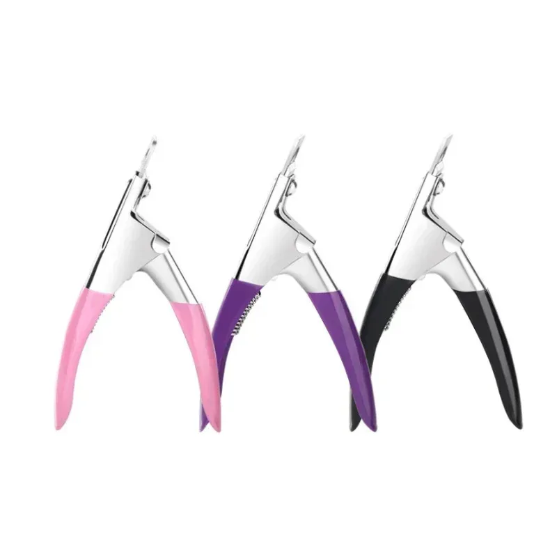 Professional U-Shaped False Nail Cutter, Straight Edge Fake Nail Tip Clipper, Manicure Pliers Nail Capsule Guillotine Tool