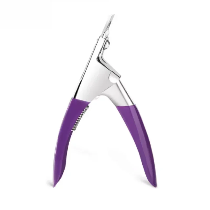 Professional U-Shaped False Nail Cutter, Straight Edge Fake Nail Tip Clipper, Manicure Pliers Nail Capsule Guillotine Tool