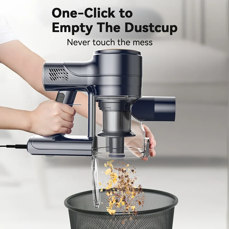 INSE I8 Corded Vacuum Cleaner Free-Stand Stick Vacuum 25KPa 600W Powerful 6 in1 Lightweight Handheld Cleaner for Carpet Pet Hair