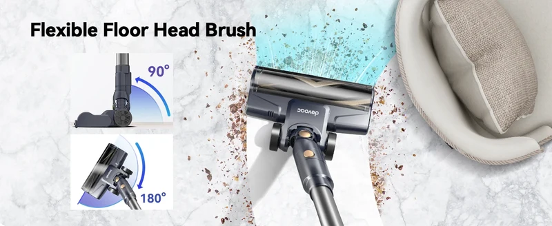 INSE I8 Corded Vacuum Cleaner Free-Stand Stick Vacuum 25KPa 600W Powerful 6 in1 Lightweight Handheld Cleaner for Carpet Pet Hair