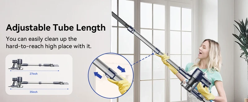 INSE I8 Corded Vacuum Cleaner Free-Stand Stick Vacuum 25KPa 600W Powerful 6 in1 Lightweight Handheld Cleaner for Carpet Pet Hair