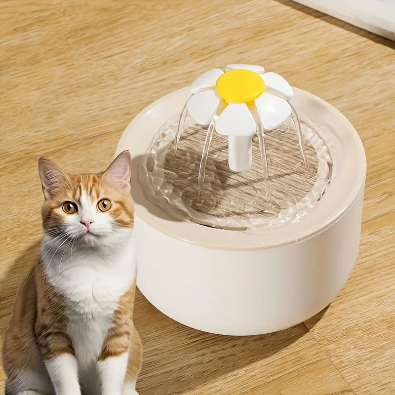 USB Electric Mute 1L Pet Water Fountain Automatic Cat Drink Bowl Filter Pet Drinking Dispenser Drinker For Cats Water Filter