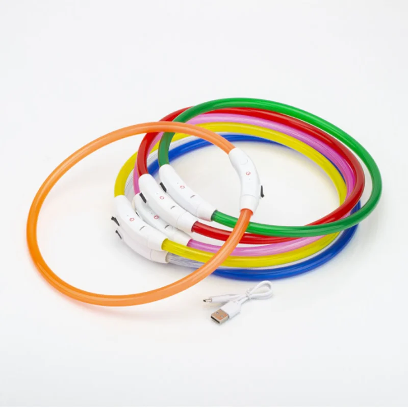 Led Usb Dog Collar Pet Dog Night Luminous Charge Collar Led Night Safety Flashing Glow Dog Loss Prevention Collar Pet Accessorie