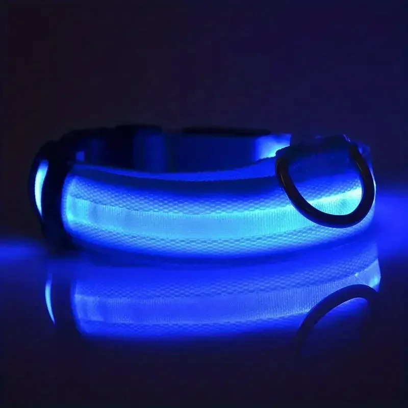 Light Up LED Pet Dog Collar Safety Night Walking Flashing Glow In The Dark LED Pet Dog Battery Collar Small Medium Large Dog