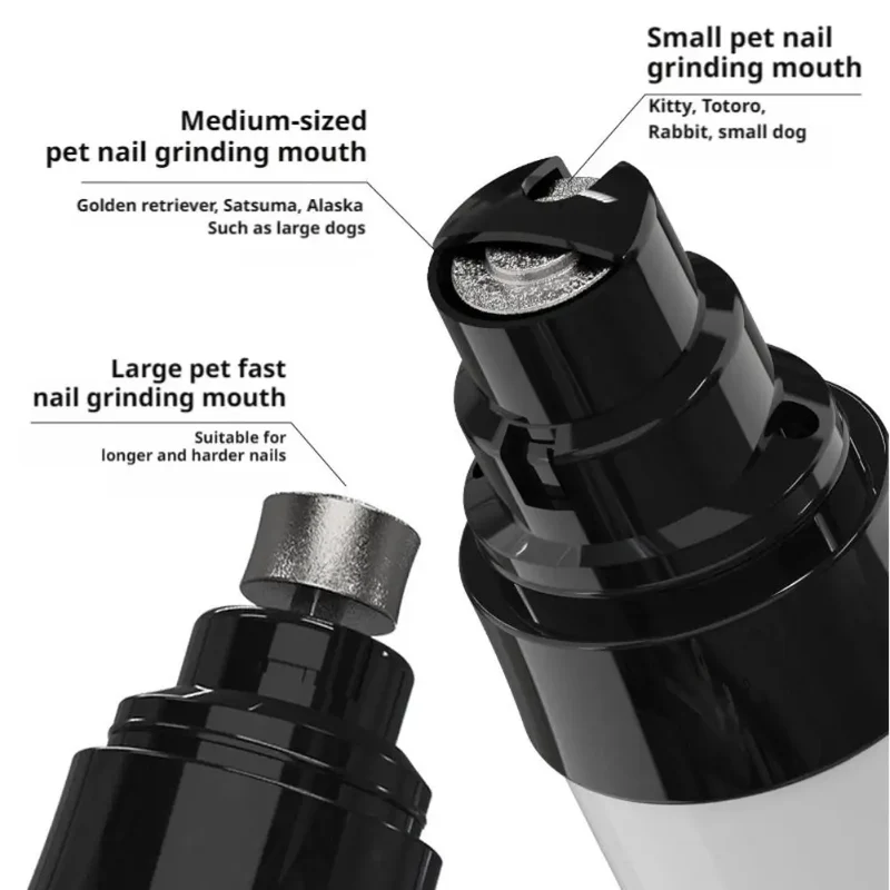 Dog Nail Grinders Painless USB Charging Rechargeable Pet Nail Clippers Quiet Electric Dog Cat Paws Nail Grooming Trimmer Tools