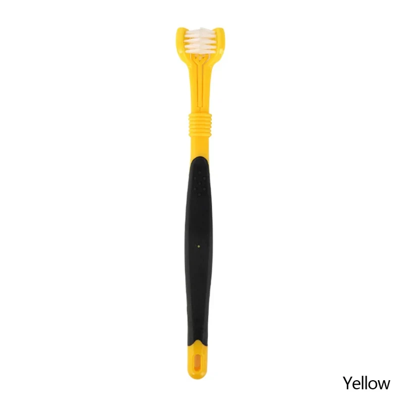 Three Sided Pet Toothbrush Three-Head Multi-angle Toothbrush Cleaning Dog Cat Brush Bad Breath Teeth Care Tool Cleaning Mouth