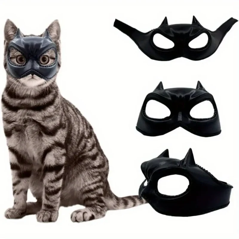 Cat Bat Mask Feline Role-play Headpiece Form-fitting Pet Costume Accessory Whimsical and Adorable Cat