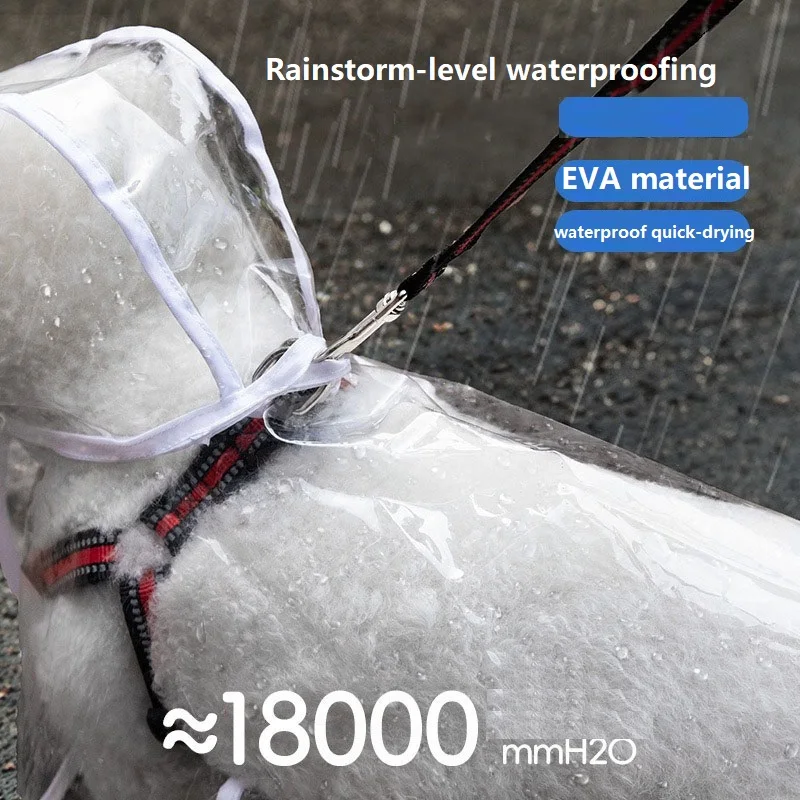 Puppy Raincoat Waterproof Pet Rain Small Medium Dogs Cats Jumpsuit Chihuahua Teddy Hooded Pug Rain Poncho Rainwear GYY01
