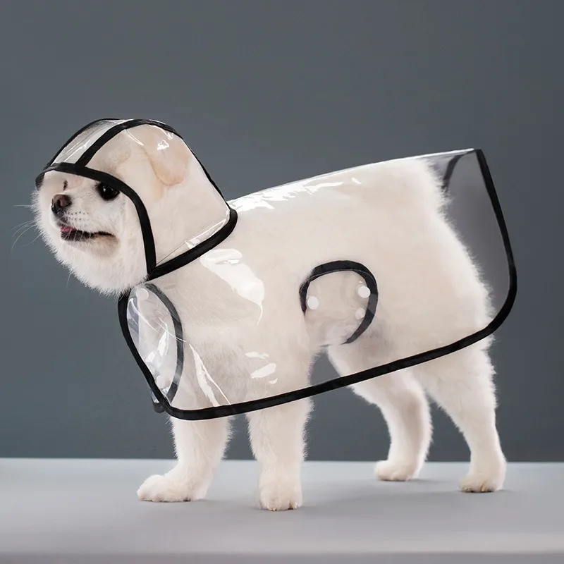 Puppy Raincoat Waterproof Pet Rain Small Medium Dogs Cats Jumpsuit Chihuahua Teddy Hooded Pug Rain Poncho Rainwear GYY01