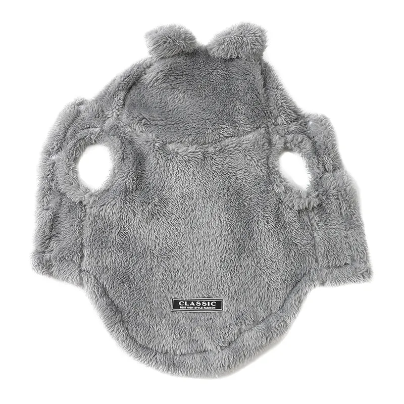 Soft Fleece Pet Dog Clothes Cute Hoodie Coat For Small Medium Dogs Cats Autumn Winter Puppy Hooded Jacket Sweater Pug Apparel