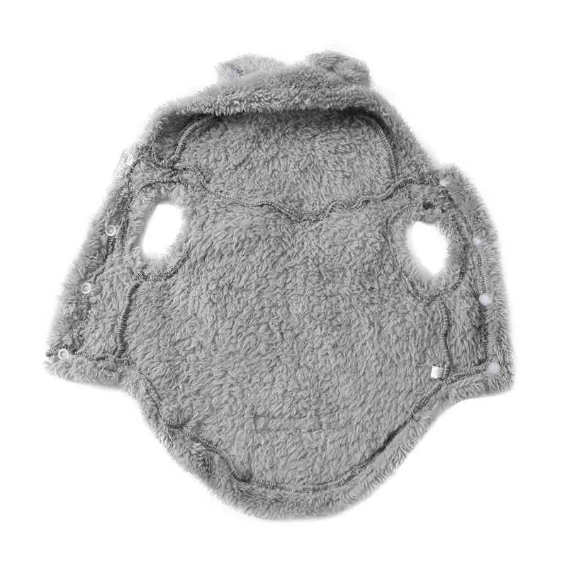 Soft Fleece Pet Dog Clothes Cute Hoodie Coat For Small Medium Dogs Cats Autumn Winter Puppy Hooded Jacket Sweater Pug Apparel